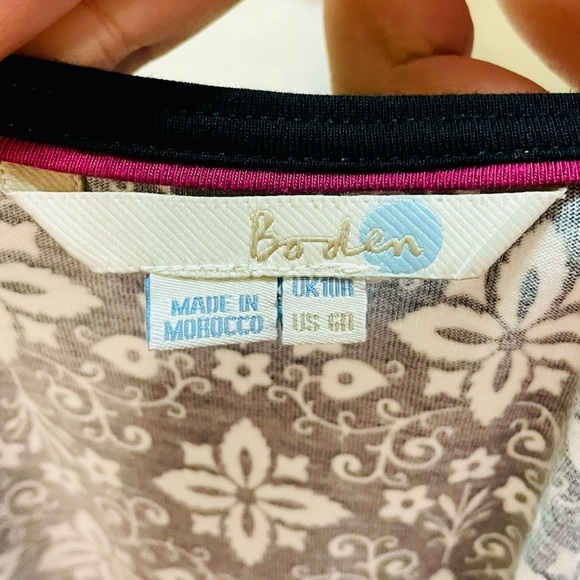 Boden Black and White Sheath Dress Size 6 - Picture 4 of 8